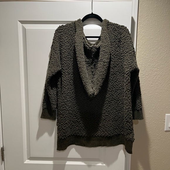 Green Miracle Popcorn Sweater with Hood - Picture 2 of 2